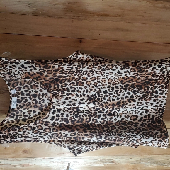 Van Winkle & Co. Women's Sleeveless Leopard Print Polyester Tank size XL - Picture 2 of 7